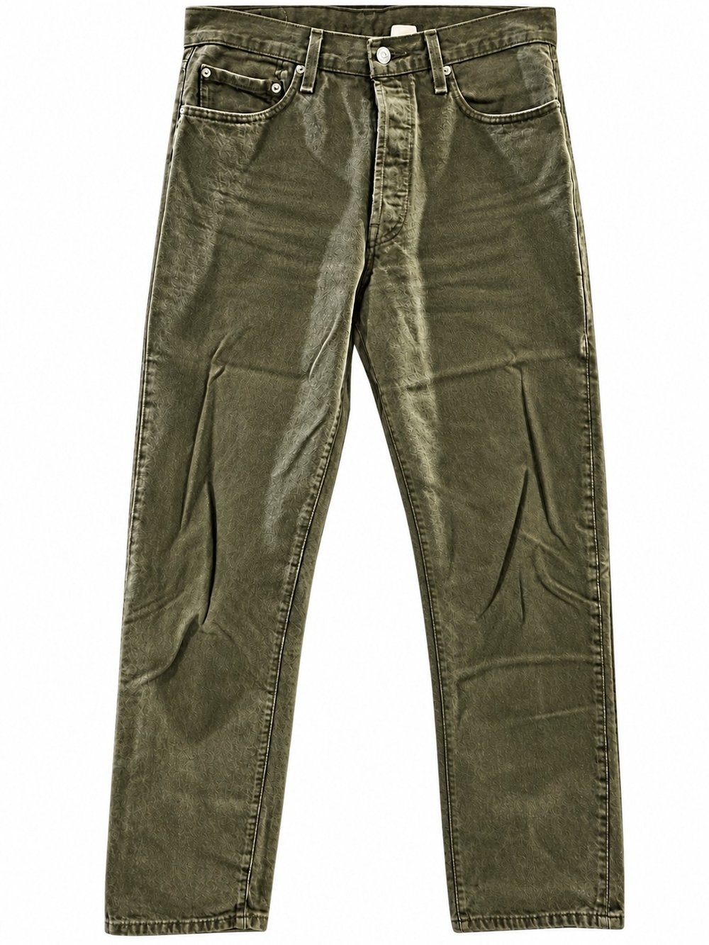 Vintage Y2K Levi’s 501 Men's “Straight Leg Fit” Distressed Blk/GRN Denim W33 L34